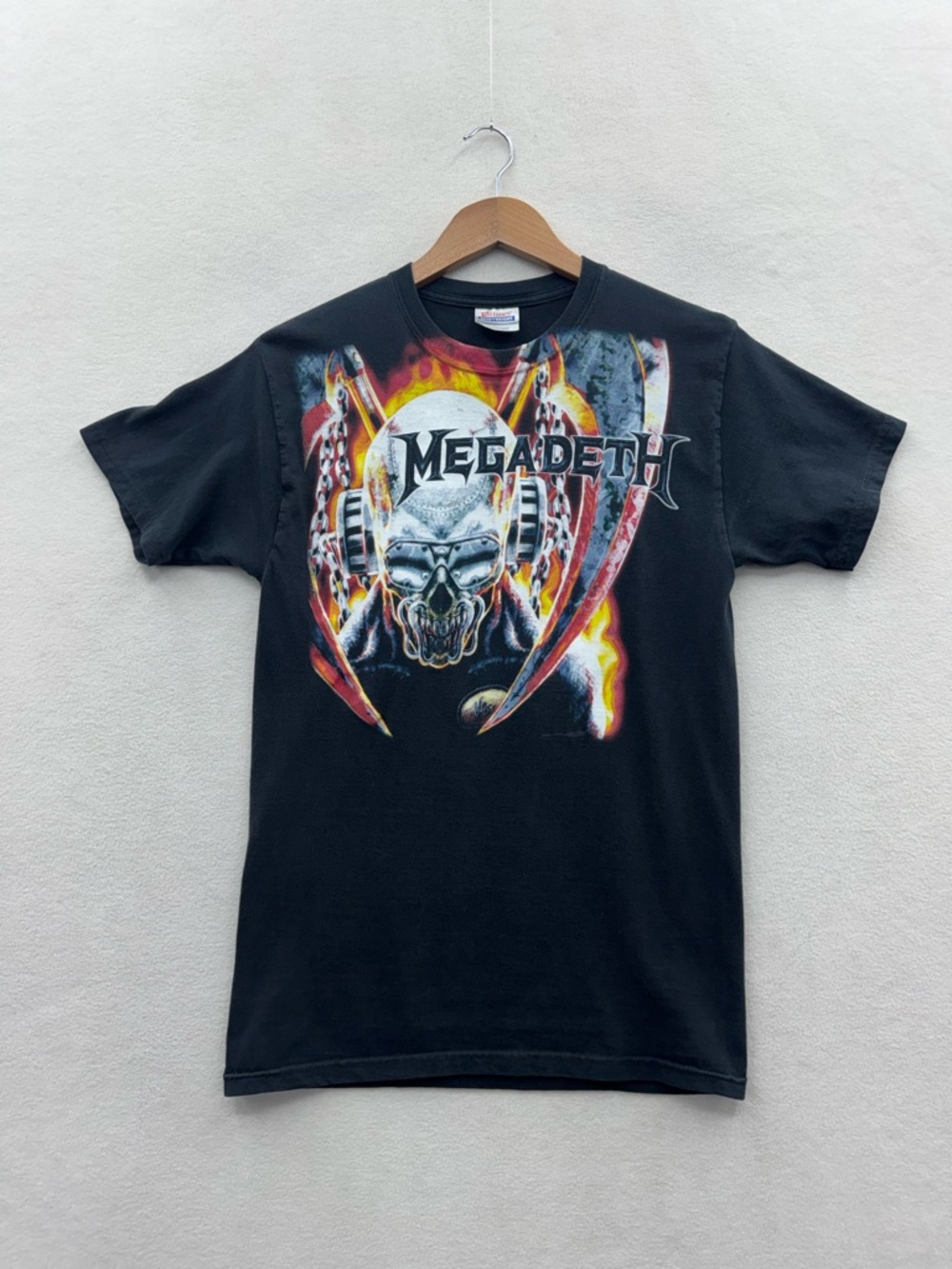Vintage Megadeth Hanes Men’s Small Vic Rattlehead T Shirt Heavyweight Metal Y2K